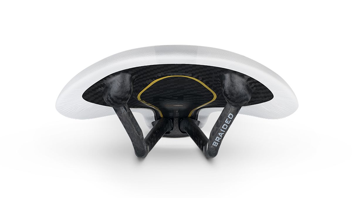 The saddle also has a full carbon double shell