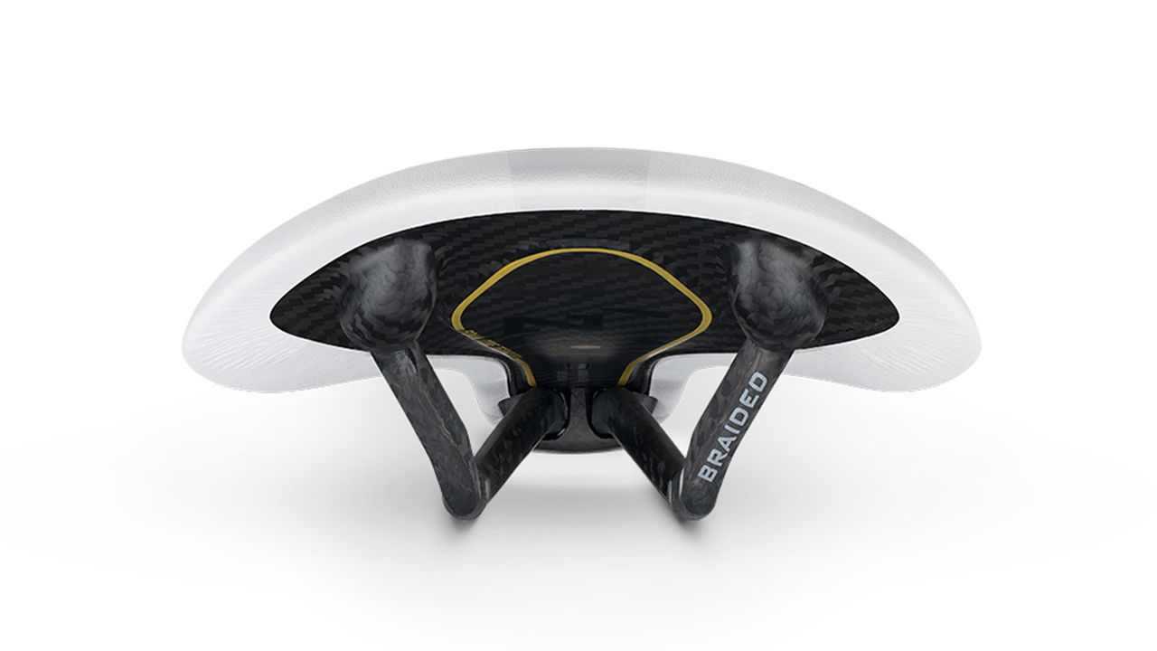 The saddle also has a full carbon double shell