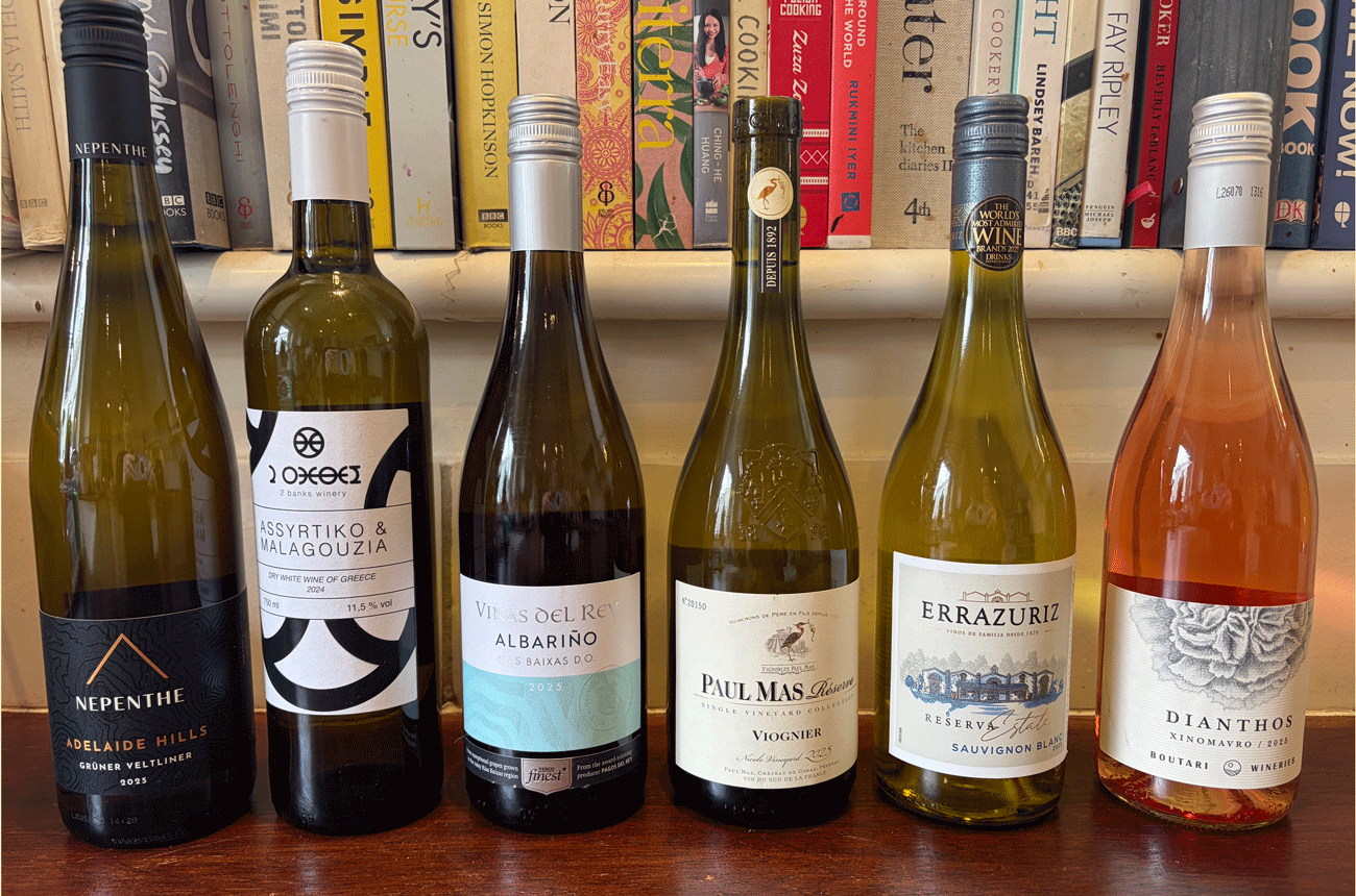 Six bottles from Tesco