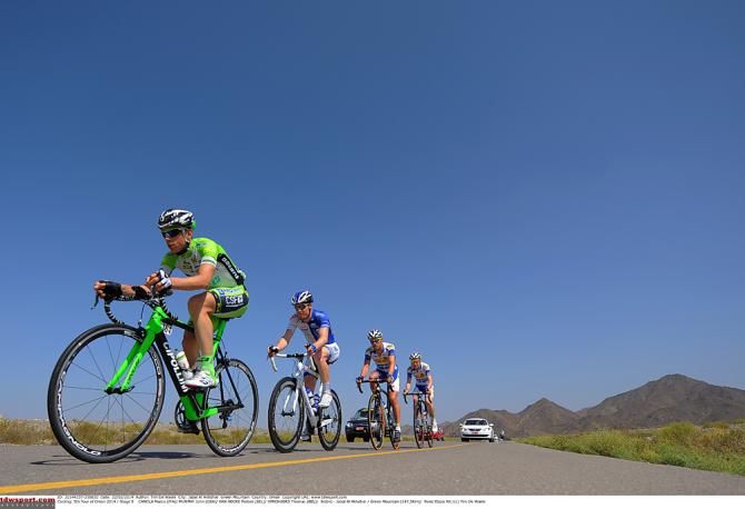 The breakaway on stage 5 of the Tour of Oman