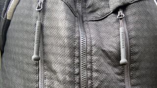 ThruDark Centurion Alpine Jacket: closeup of zippered chest pockets