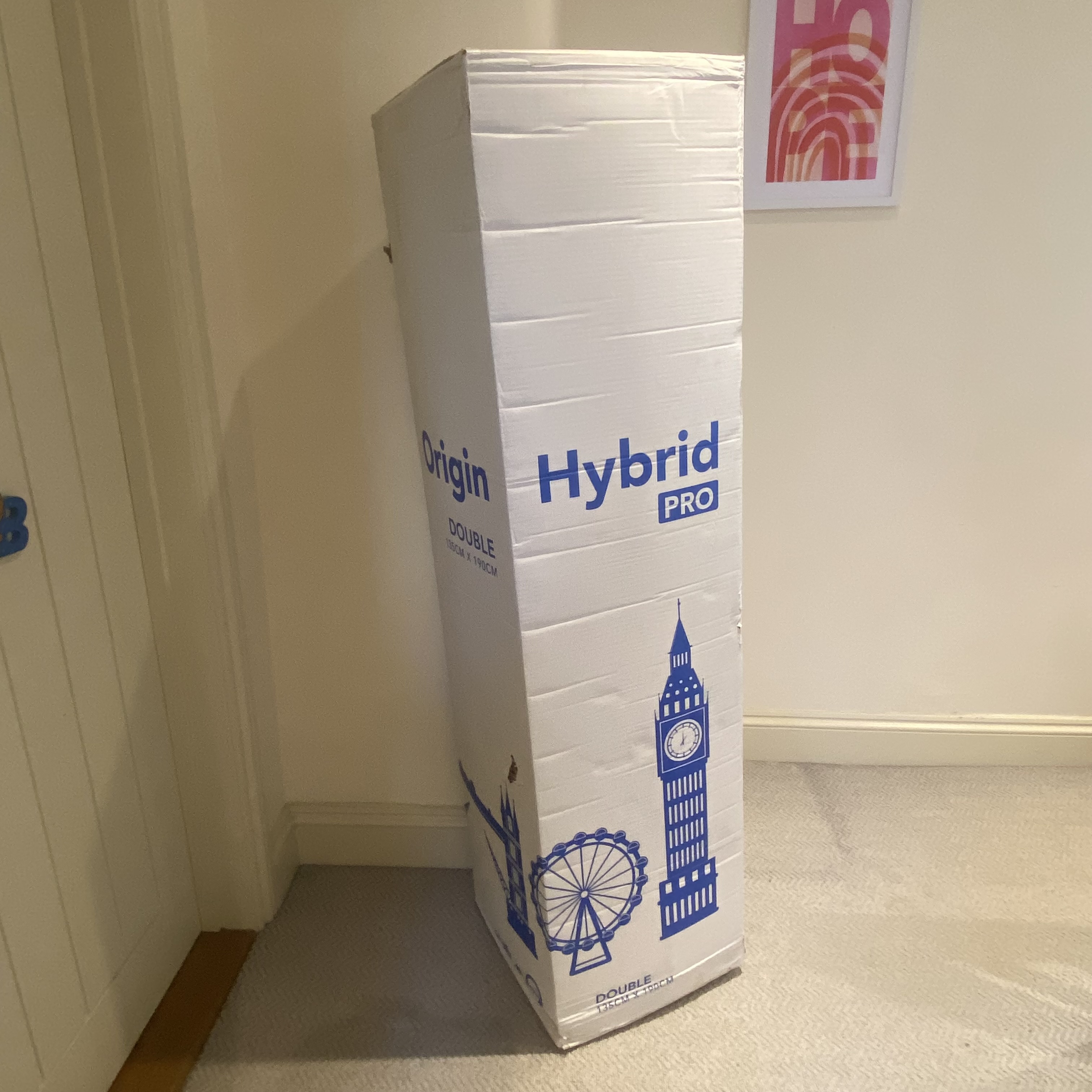 The Origin Hybrid Pro mattress being tested at home