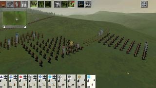 Units in formation on the battlefield in Shogun: Total War