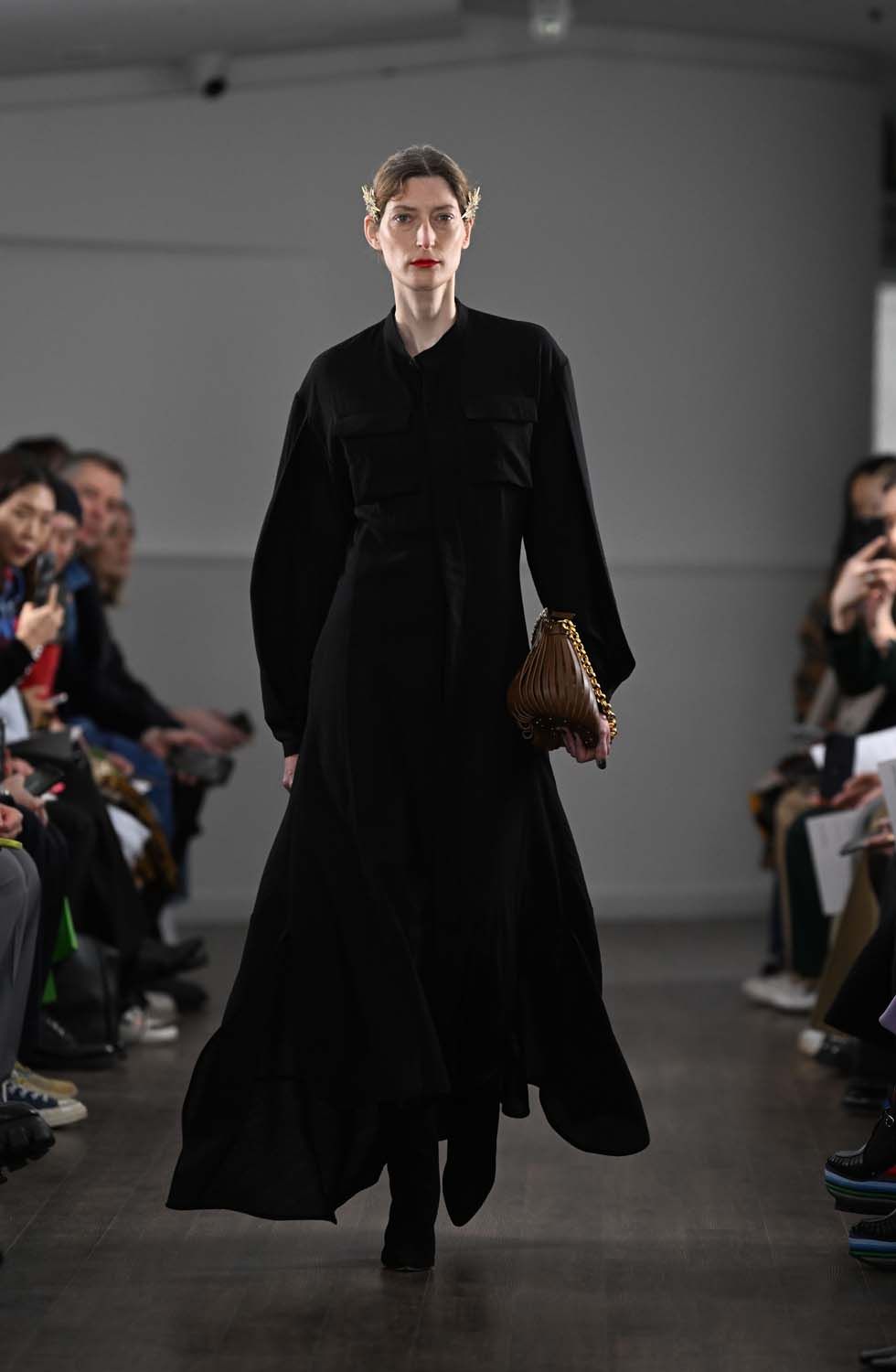 on the runway at London Fashion Week AW23
