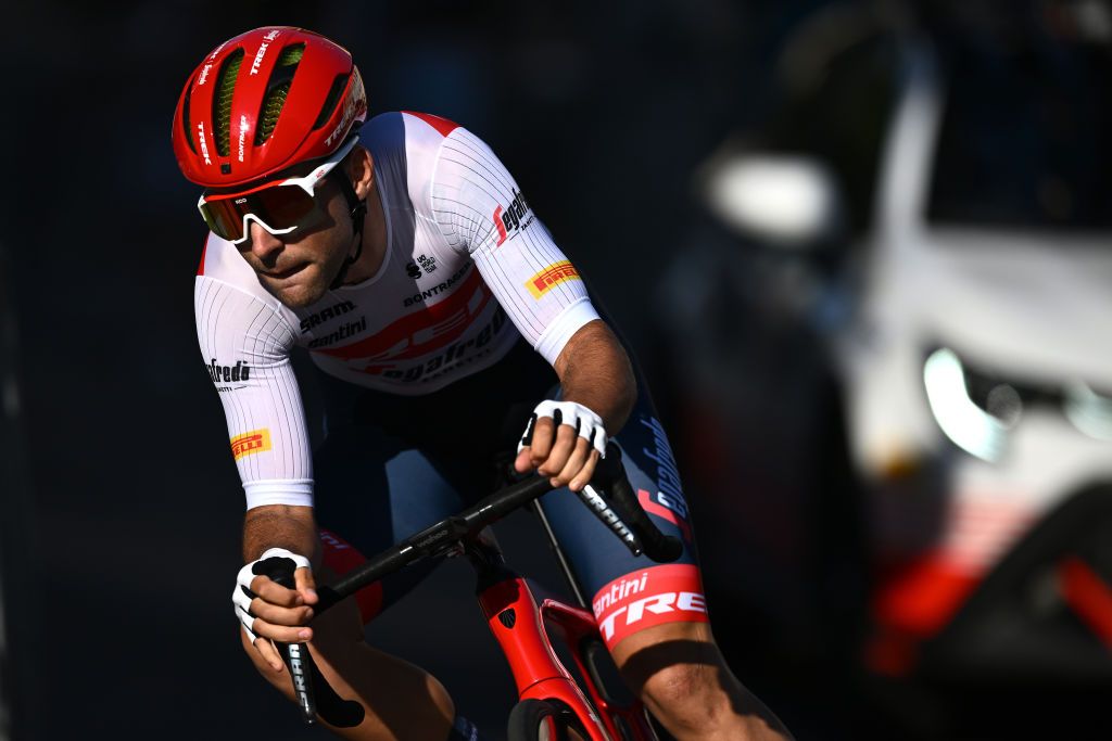 WEIMAR GERMANY AUGUST 24 Tony Gallopin of France and Team Trek Segafredo sprints during the 37th Deutschland Tour 2022 Prologue a 26km individual time trial from Weimar to Weimar DeineTour on August 24 2022 in Weimar Germany Photo by Stuart FranklinGetty Images