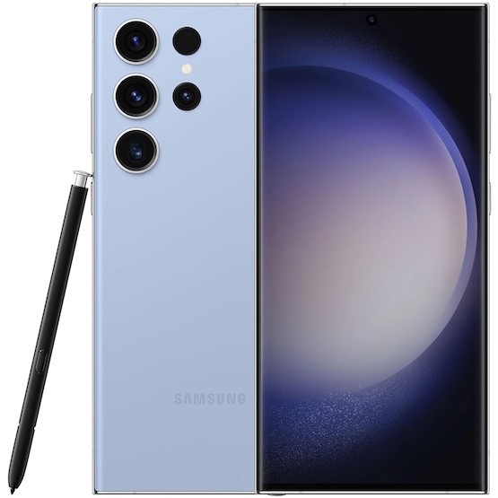 هاتف Samsung Galaxy S23 Ultra باللون الأزرق السماوي