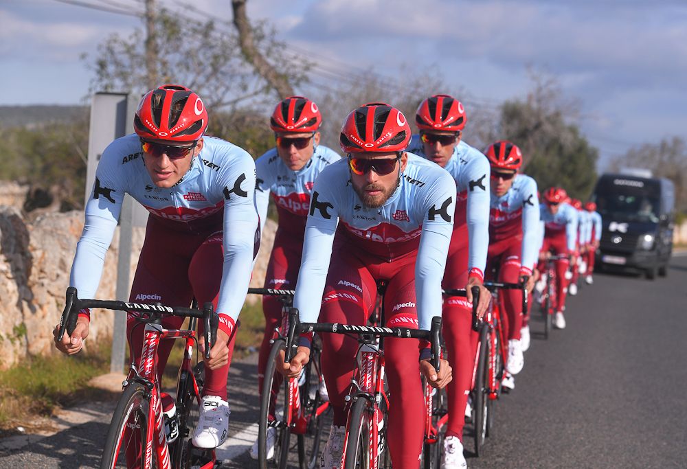 Marcel Kittel and Rick Zabel lead Katusha-Alpecin on a training ride