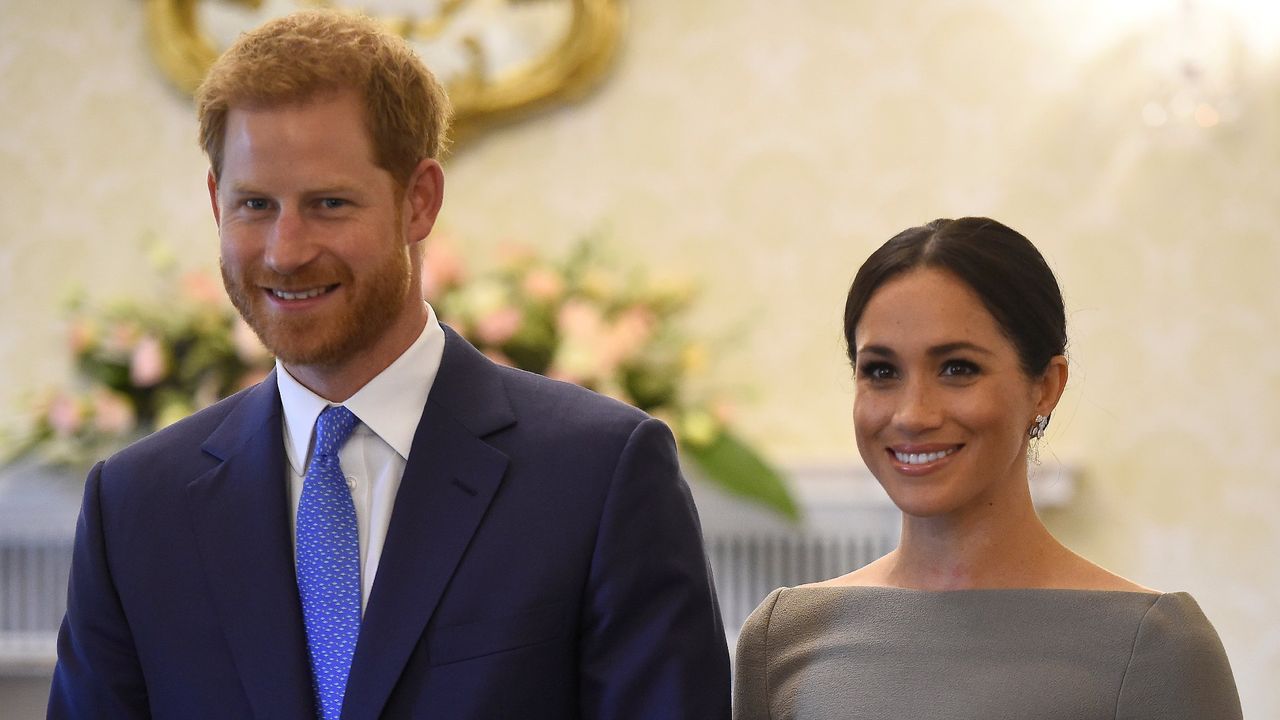 Prince Harry, Duke of Sussex and Meghan, Duchess of Sussex arrive to meet Ireland&#039;s President, Michael Higgins