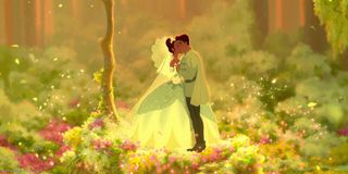 Tiana and Naveen wedding scene in The Princess and the Frog