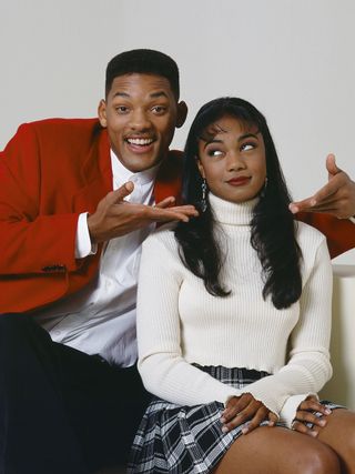 Will Smith as William "Will" Smith and Tatyana Ali as Ashley Banks.