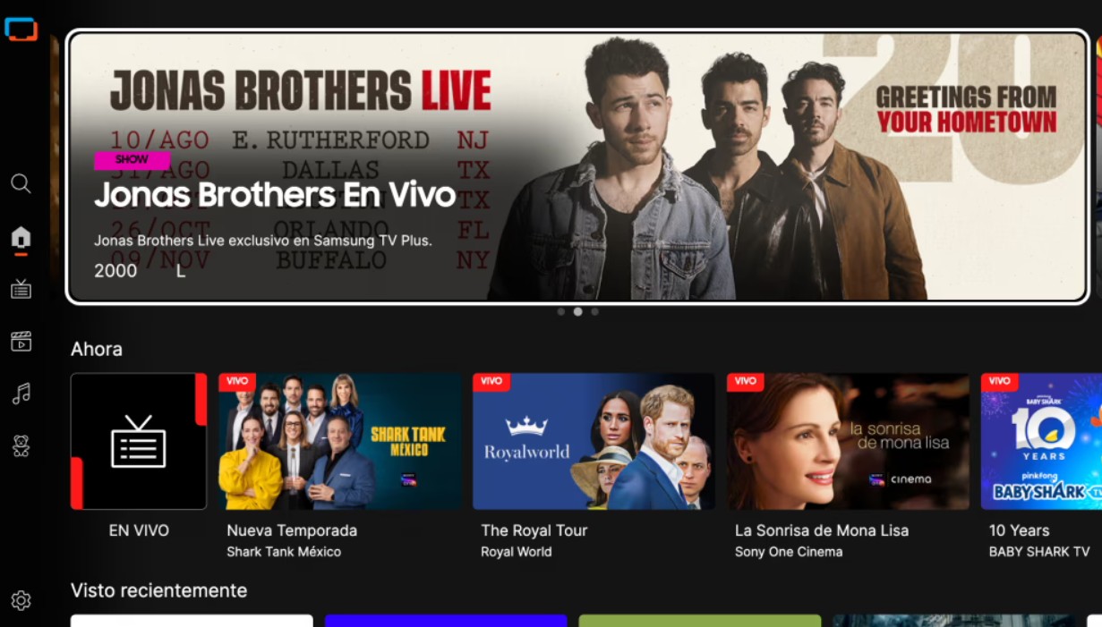 Samsung TV Plus Jonas Brothers