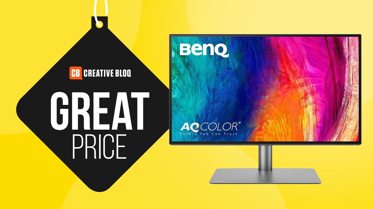 Our very favourite monitor for creatives, next to text that says &#039;great price&#039;. 