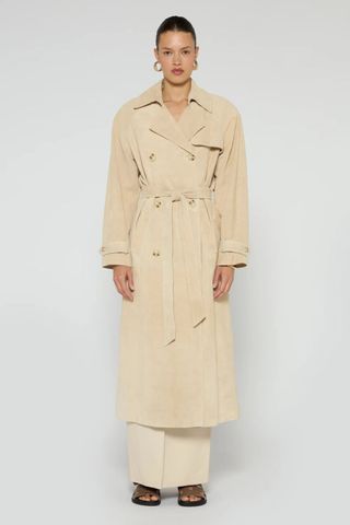 Ducie Corrin Suede Trench Coat