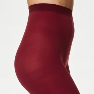 burgundy tights