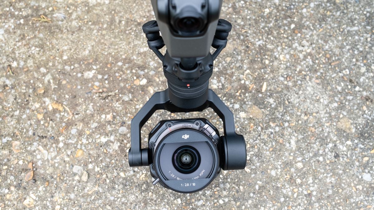 DJI Inspire 3-Zenmuse X9-8K Air Gimbal Camera front view.