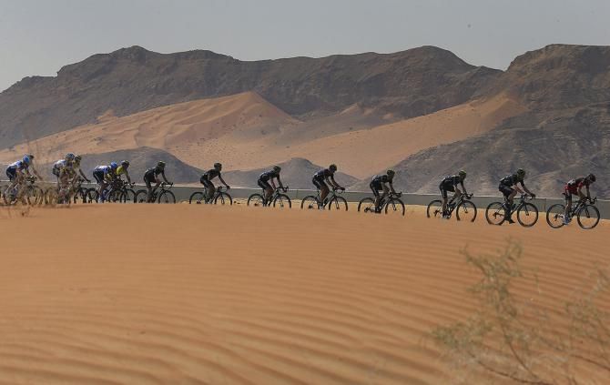 Sand dunes were a regular sight during the Dubai Tour