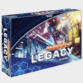 Pandemic Legacy box on a plain background