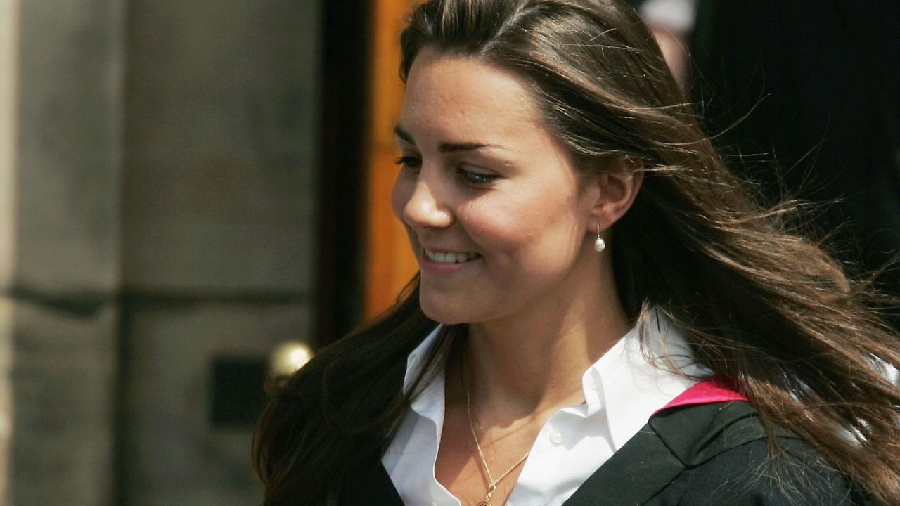 Kate Middleton leaves Younger Hall after her graduation ceremony, June 23, 2005 in St Andrews, Scotland. The Prince, who earnt a 2:1 class Ma in Geography, will lose the special protection set up to prevent the media from trailing him whilst he was in full-time education. William will be conducting his first solo official engagements in New Zealand over the next few months which will include ceremonies marking the anniversary of the end of World War II. 