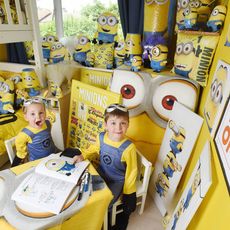 kids with minions goodies