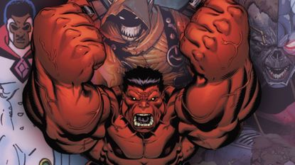 Red Hulk, Bloodwynd, Hobgoblin, and Deathlok combined