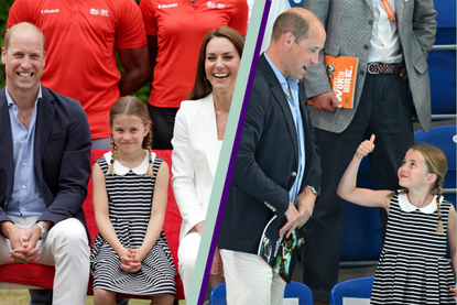 Prince William and Princess Charlotte attending the Commonwealth games