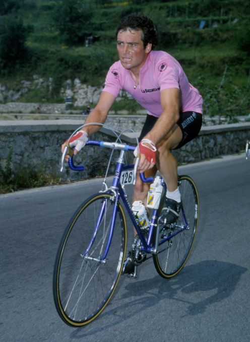 Bernard Hinault in pink at the 1980 Giro d'Italia