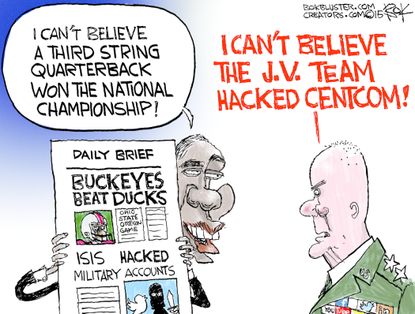 Obama cartoon world ISIS cyberattack