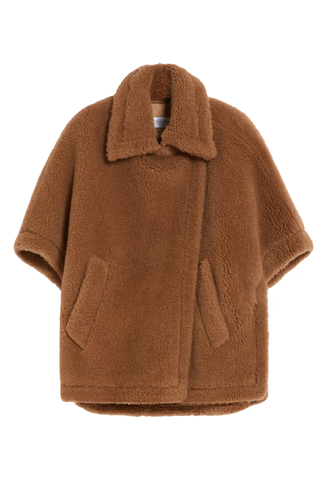 Max Mara Alpaca-Blend Cap-Sleeve Cape