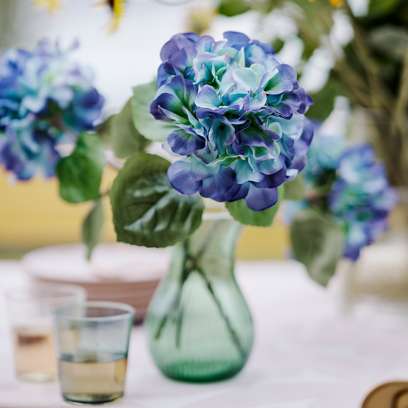 Smycka Artificial Flower - Indoor/outdoor/hydrangea Blue-Lilac 21 &amp;frac34; "