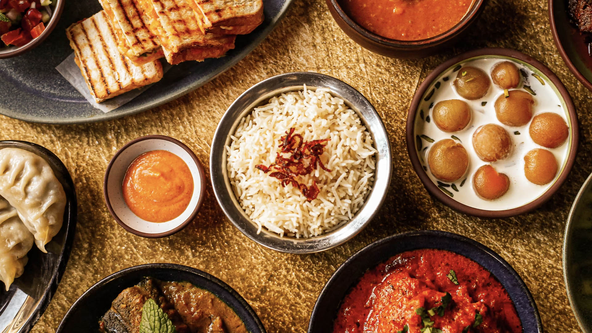 A photo of Darjeeling Express dishes.