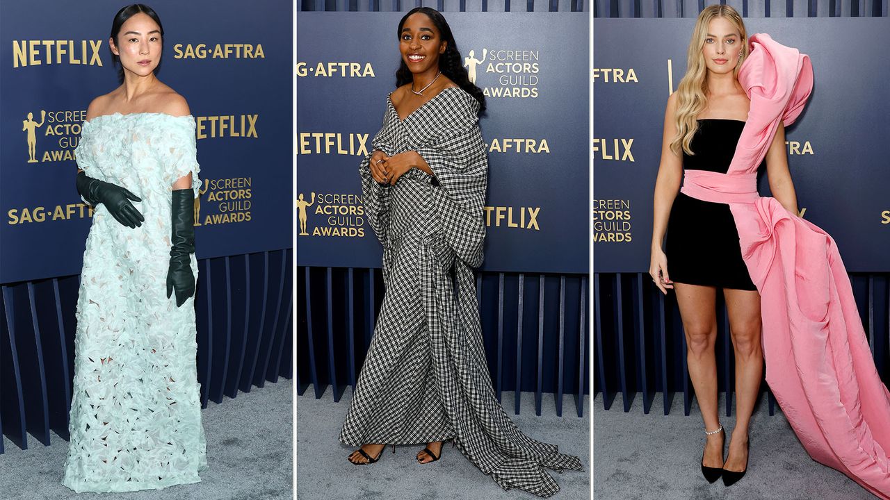 Greta Lee, Ayo Edebiri, Margot Robbie SAG Awards