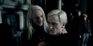 Tom Felton and Jason Isaacs in Harry Potter