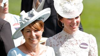 Carole Middleton and Catherine, Princess of Wales attend day 1 of Royal Ascot at Ascot Racecourse on June 20, 2017