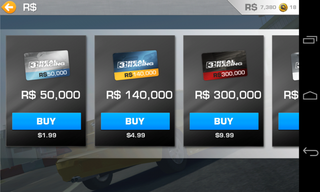 Real Racing 3 Purchases