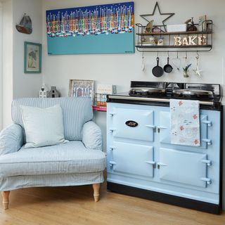 coastal cottage with blue Aga