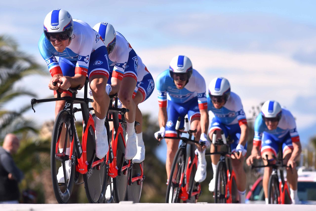 FDJ in the team time trial in Tirreno-Adriatico
