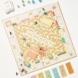 Vintage Monopoly game on white background