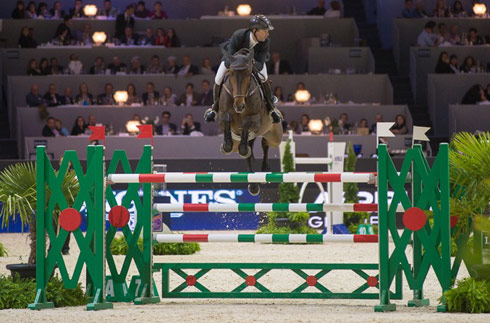 Patrice Delaveau and Lacrimoso HDC at the Longines FEI World Cup Jumping Final 2014