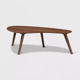 curved wood coffee table