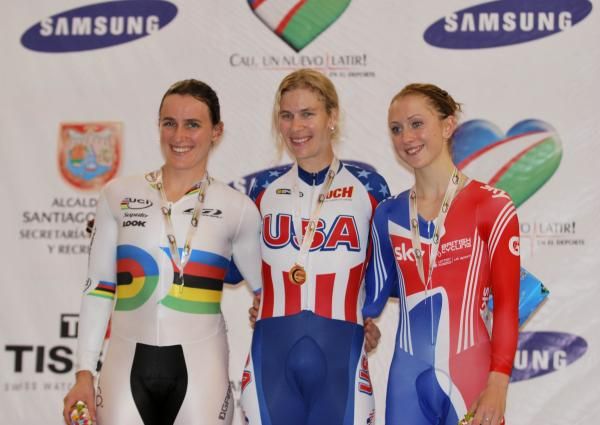The women's omnium podium