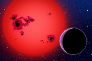The extrasolar planet GJ 1214b is a rocky planet rich in water.