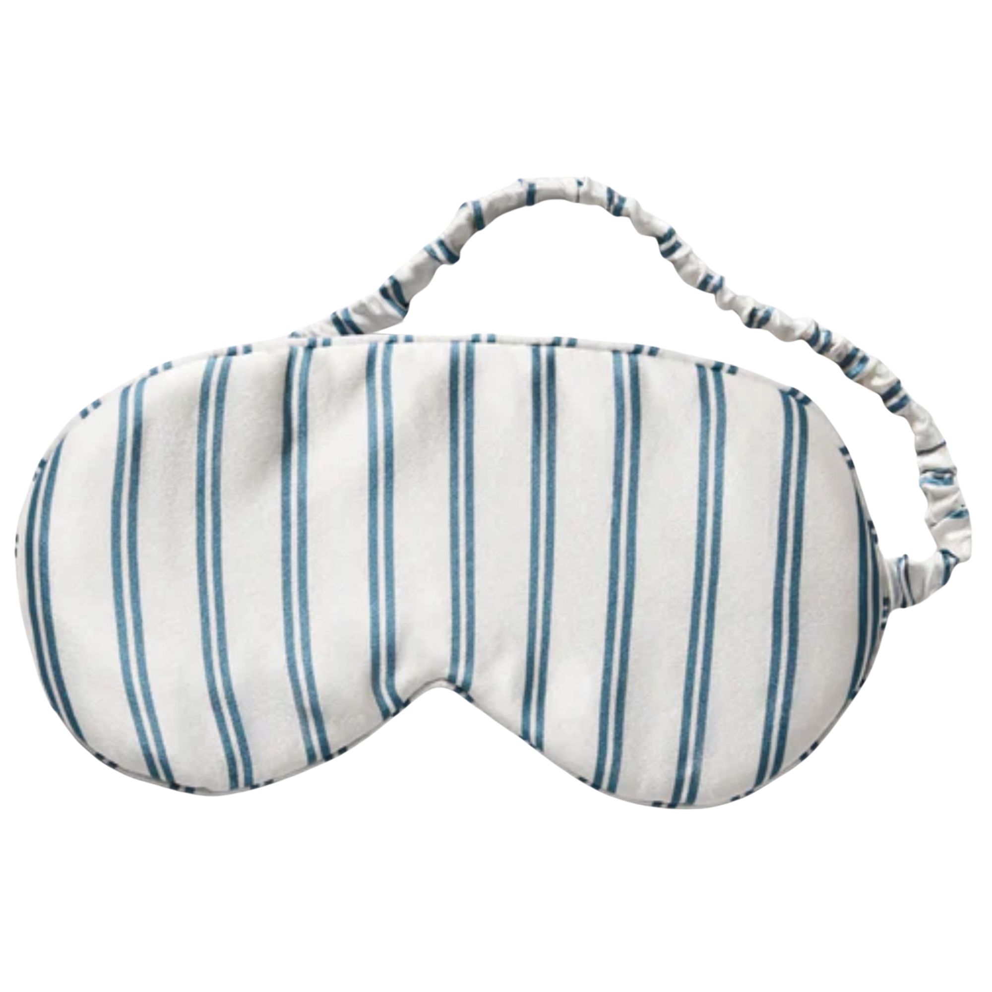 Brooklinen striped blue and white eye mask