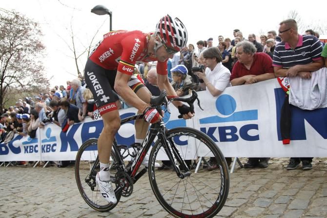 Jurgen Roelandts (Lotto Belisol) en route to a 10th place finish at Gent-Wevelgem