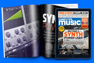 image of the Computer Music issue 316 featuring a picture of different softsynths