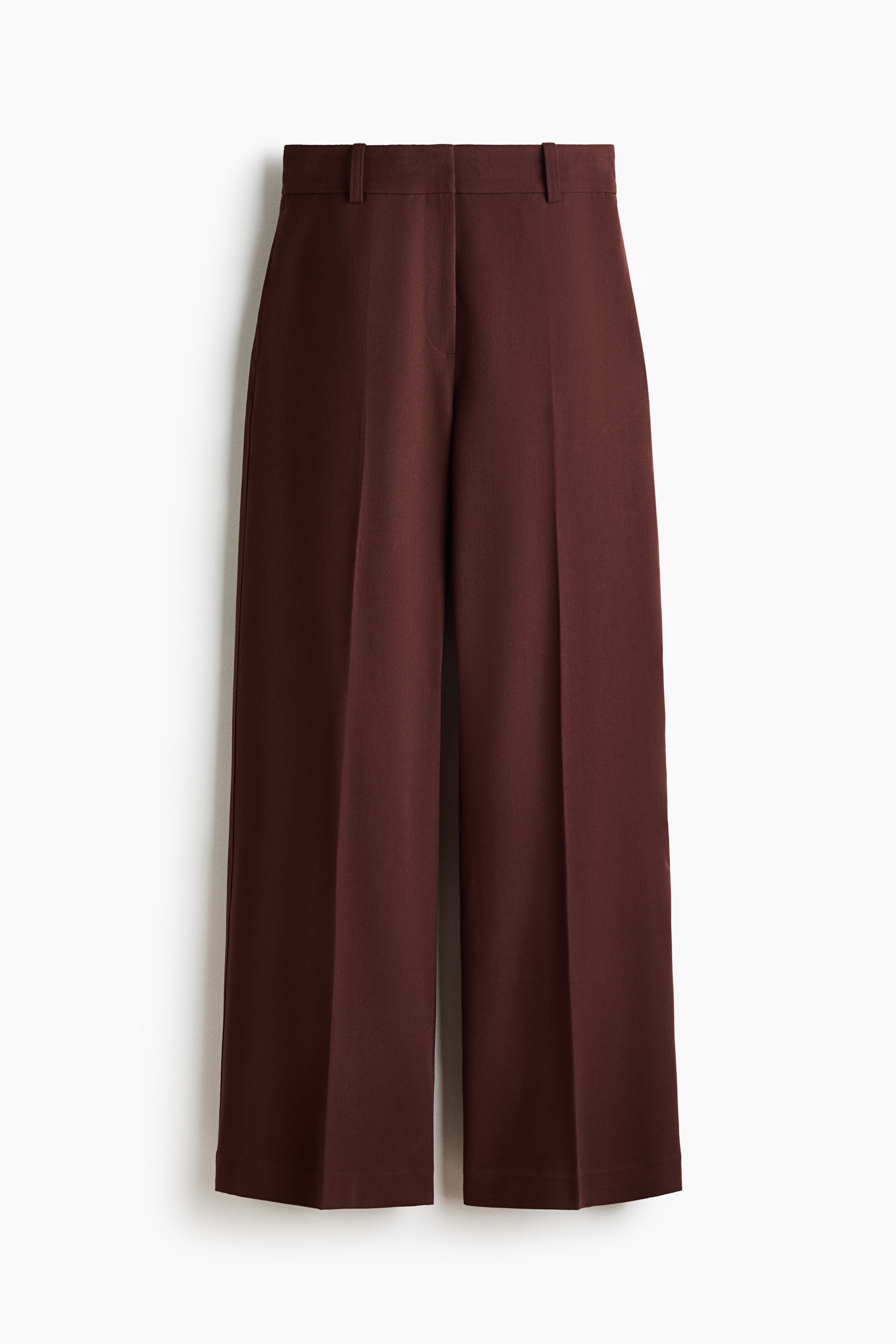 Wide Tailored Trousers - Dark Brown