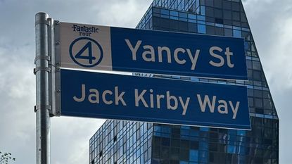 Jack Kirby Way/Yancy St. signs