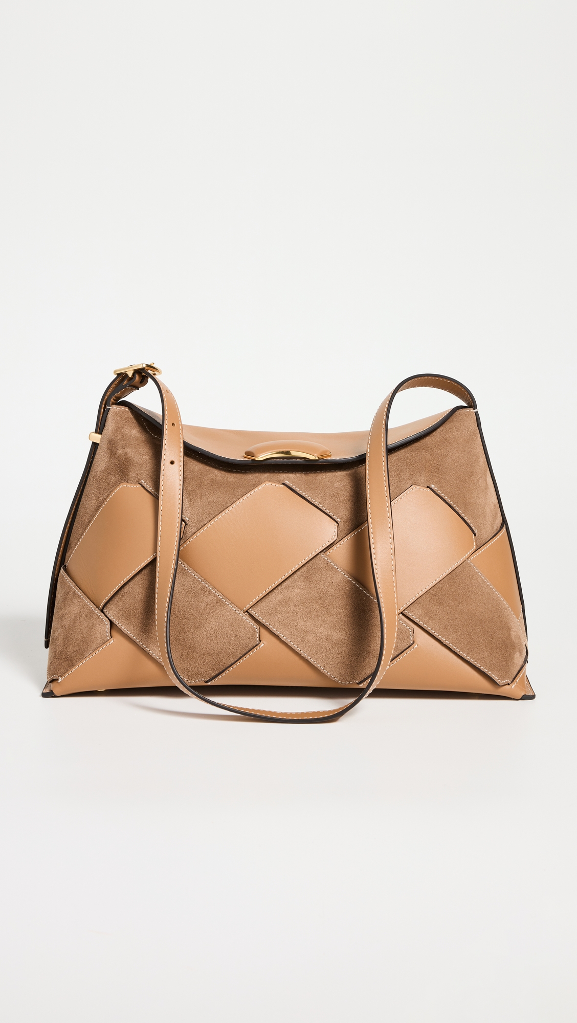 Id Soft Shoulder Bag With Woven Combo