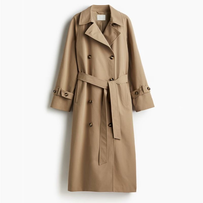 beige trench coat