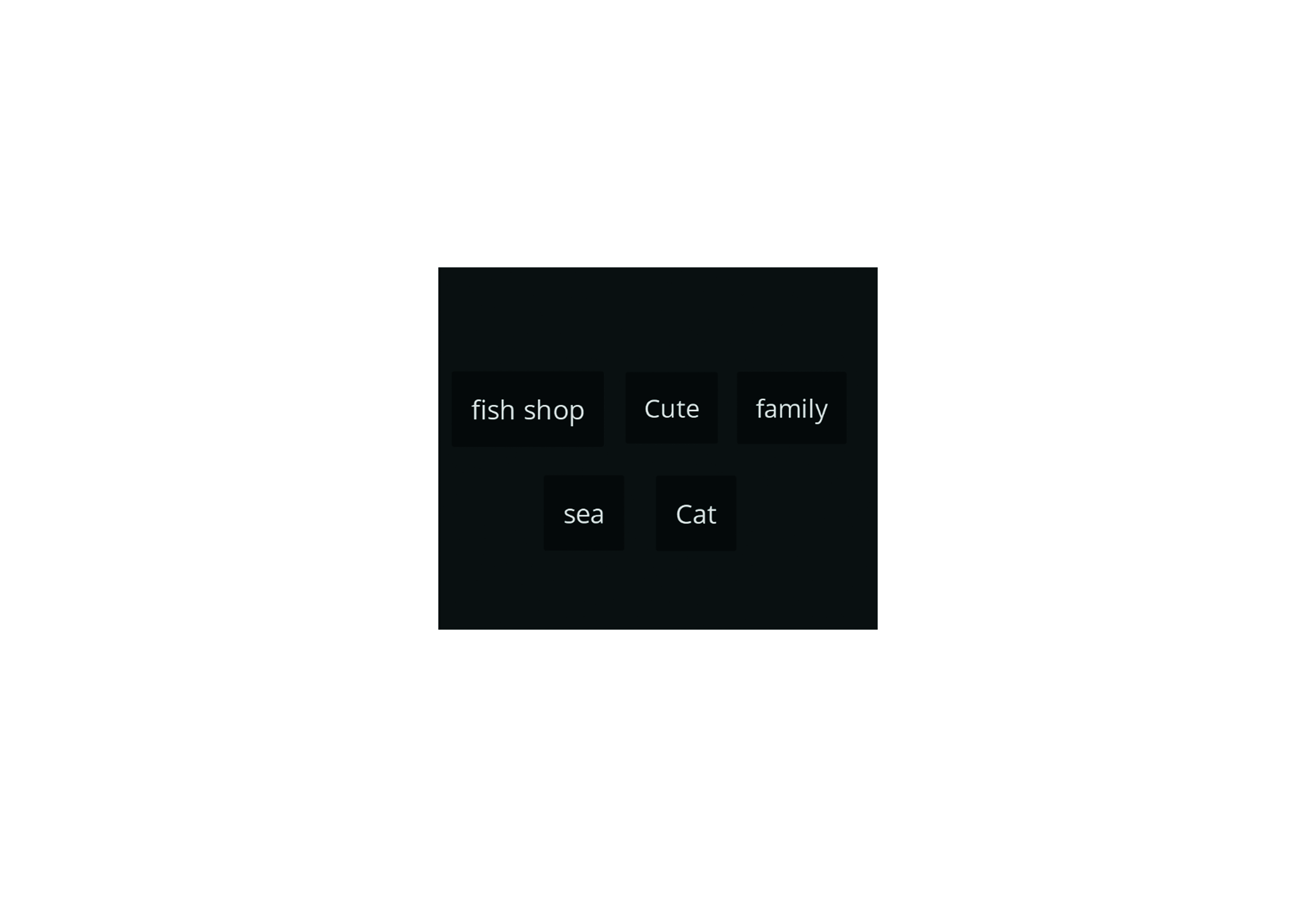 Words on a black square