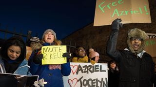 Demonstrators Gather In Chicago In Support Of R. Kelly's Victims